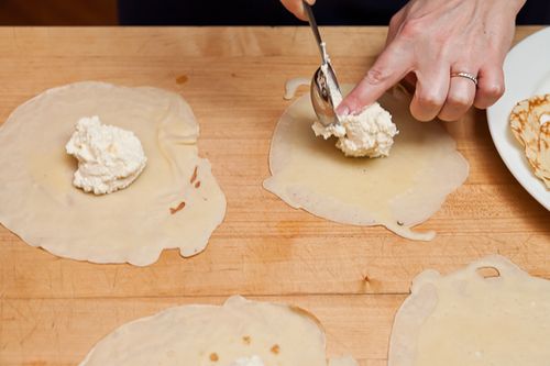 Lemony Cheese Blintzes