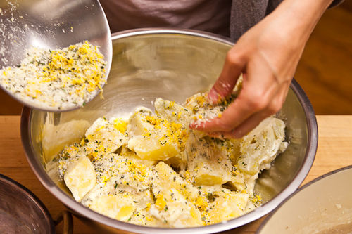 Crispy Cream-Braised Potatoes and Fennel