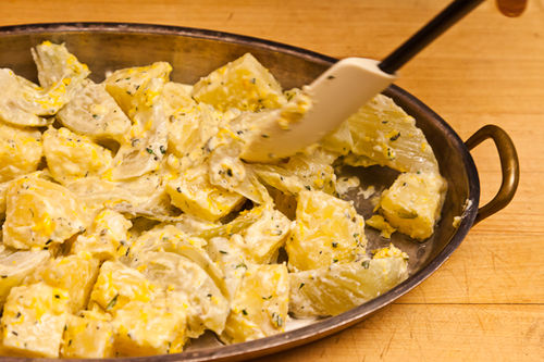 Crispy Cream-Braised Potatoes and Fennel