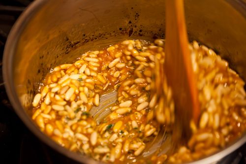 Pine Nut Brittle with Rosemary