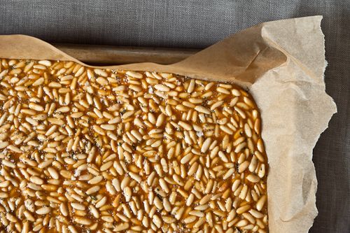 Pine Nut Brittle with Rosemary