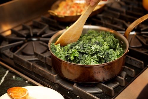Sautéed Kale, Roasted Sweet Potato and Poached Egg Holiday Toast