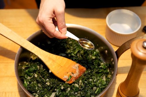 Sautéed Kale, Roasted Sweet Potato and Poached Egg Holiday Toast
