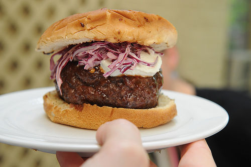 Burger With Spicy Slaw