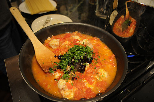 The (Not Barefoot) Contessa's Fish Pasta