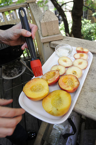 Grilled Mint Julep Peaches