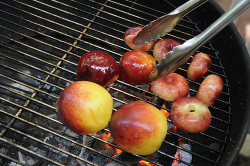 Grilled Mint Julep Peaches