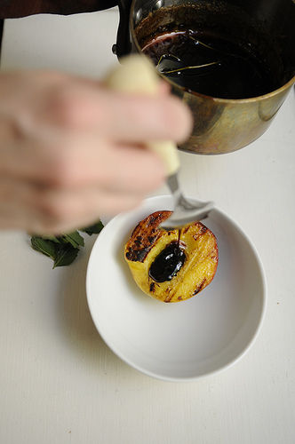 Grilled Mint Julep Peaches