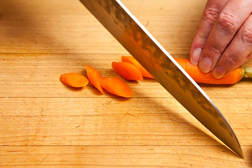 bias sliced carrots
