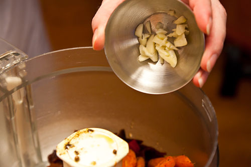 Roasted Carrot Harissa and Crème Fraiche Crostini