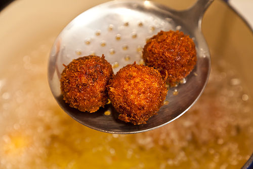 Serrano Ham and Manchego Croquetas with Smoked Pimentón Aioli