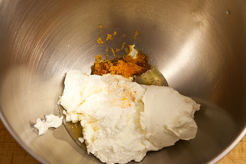 Orange Ricotta Pillows with Lillet Kumquat Compote
