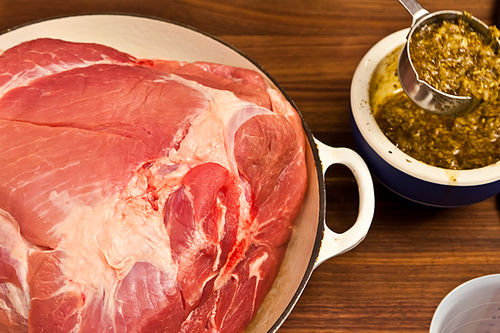 Matilda, Maple & Garlic Pork Shoulder with Crispy Skin