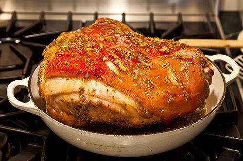 Matilda, Maple & Garlic Pork Shoulder with Crispy Skin