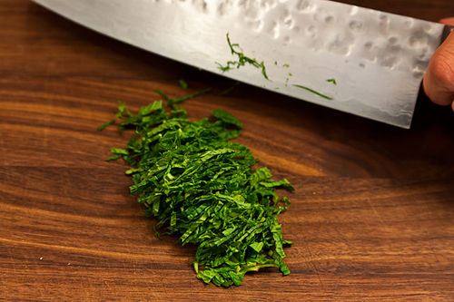 Ramped Up Crostini with Ricotta and Pea Shoots