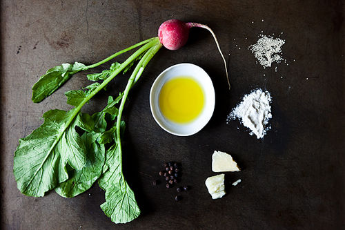 Cacio e Pepe Pizza with Roasted Radishes