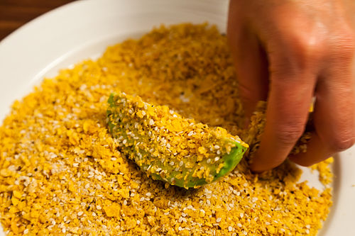 Fried Avocado Tacos with Sesame and Lime