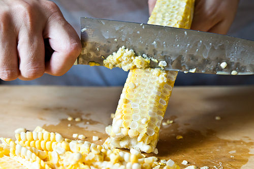 Yotam Ottolenghi's Sweet Corn Polenta with Eggplant Sauce