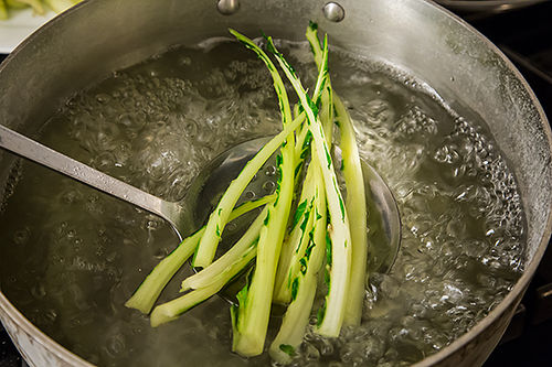 Anna Klinger's Grilled Swiss Chard Stems with Anchovy Vinaigrette