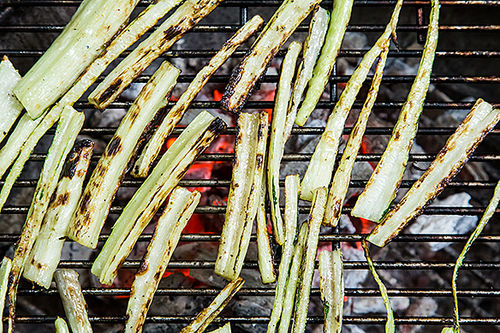 Anna Klinger's Grilled Swiss Chard Stems with Anchovy Vinaigrette