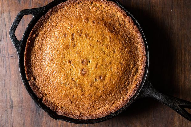 Maple Persimmon Upside-Down Cake with Maple Cream