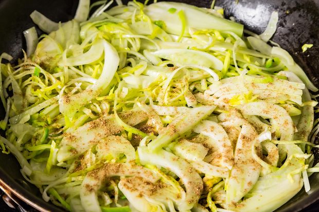 Caramelized Fennel, Leek, and Orange Salad