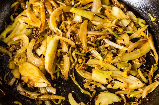 Caramelized Fennel, Leek, and Orange Salad