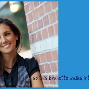 so this brunette walks into a kitchen...