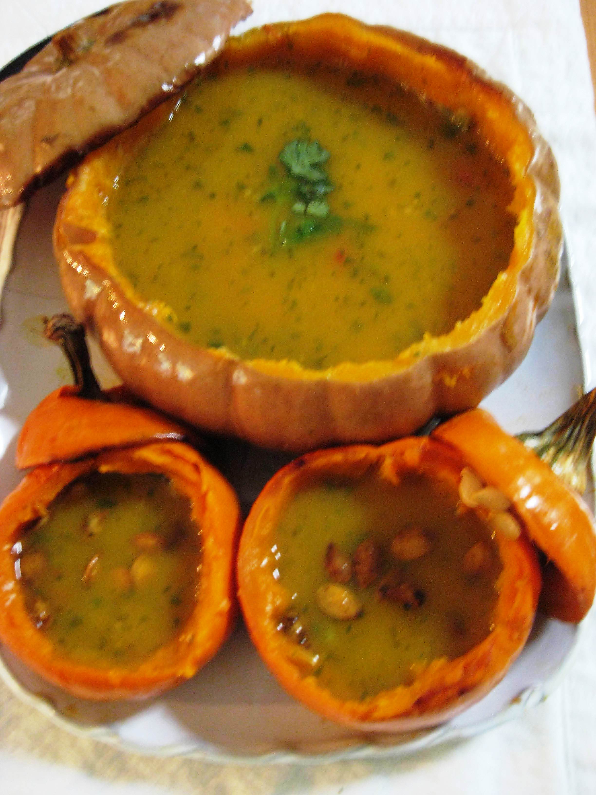 Spicy Cheese Pumpkin & Sweet Dumpling Squash Soup Recipe on Food52