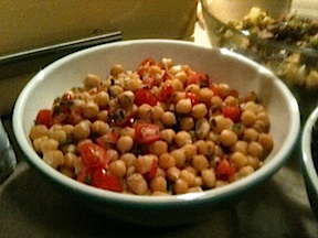 Chickpea salad with Tomatoes and Mint (Vegan, Gluten Free)