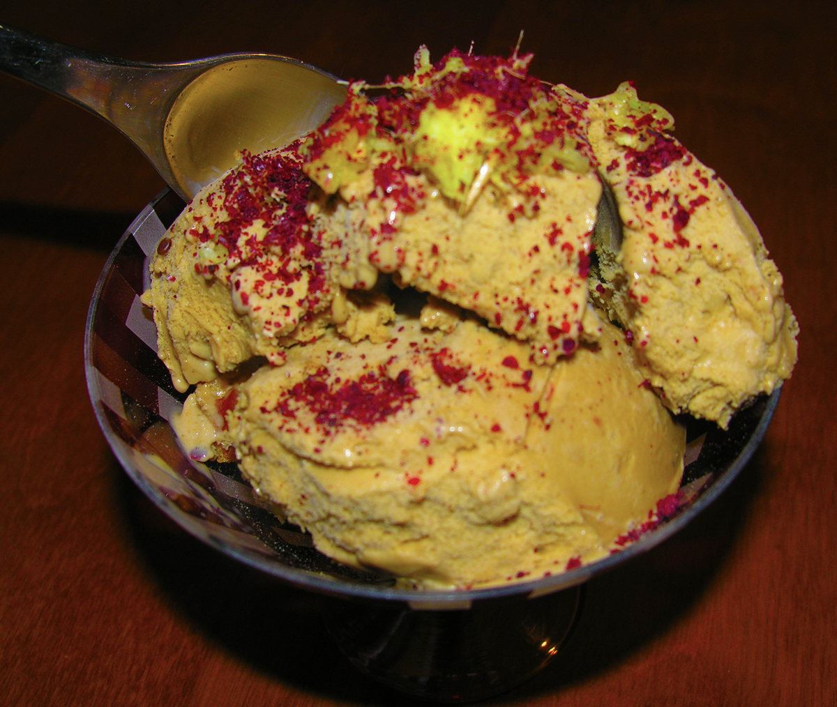Spiced persimmon ice cream recipe on