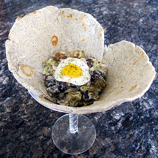 Southwestern Potato Salad with Chia Seeds Roasted Fingerlings and Poblano Aioli