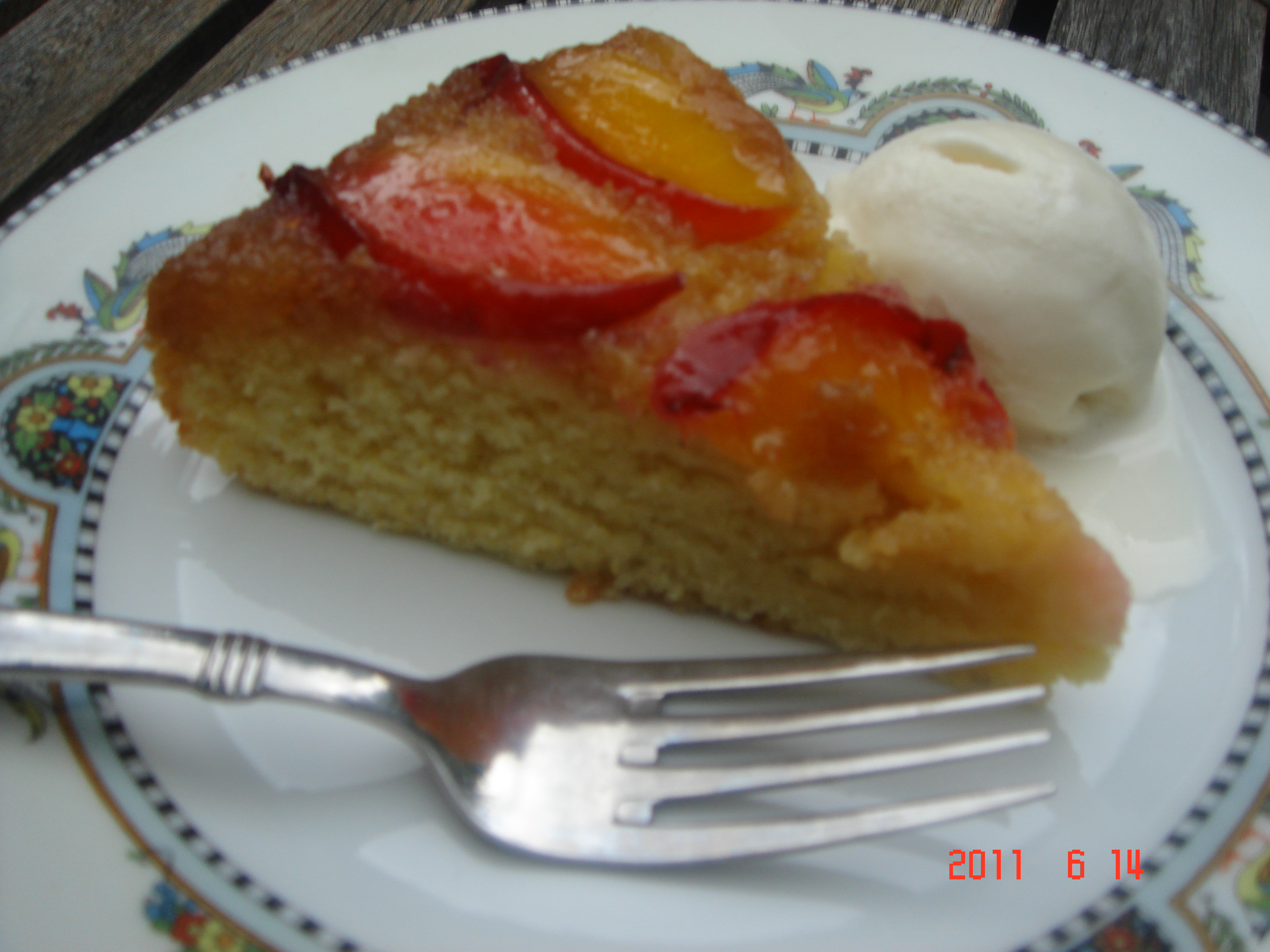 GF Nectarine Upside Down Cake recipe on