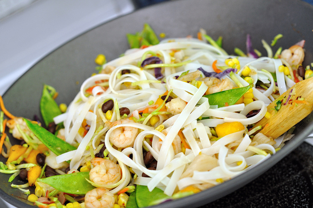 Black Bean Mango Stir Fry with Cilantro Lime Coconut Sauce