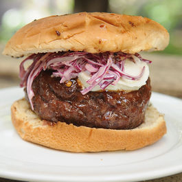 Michael's fabulous burgers with corn flake crumbs