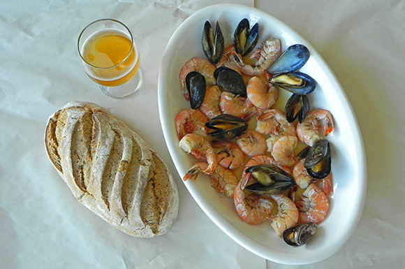 Shellfish in German Beer Broth
