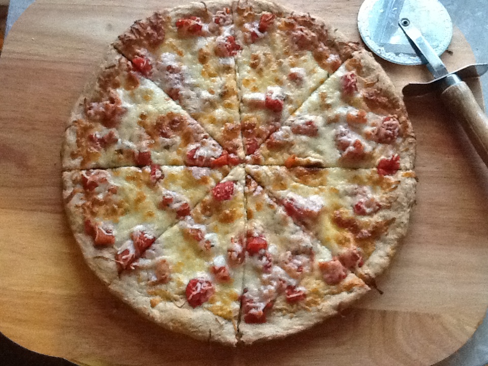 Wholesome Pizza with Whole Wheat and Flax Seed Crust