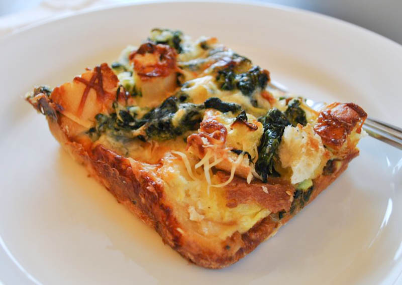 Spinach & Cheese Strata