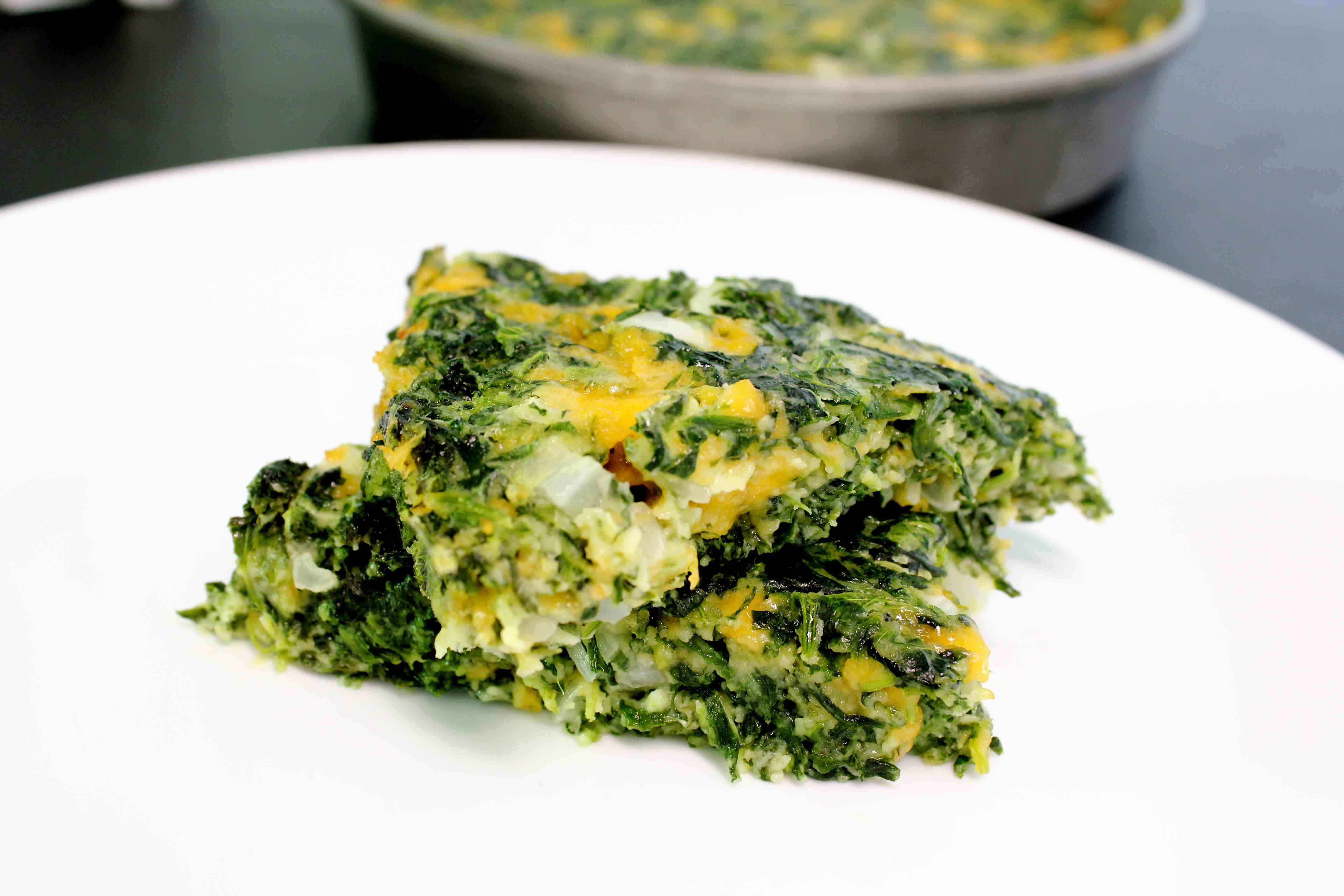 Cheesy Spinach Squares