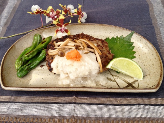 Miso Beef Burgers with Daikon Oroshi