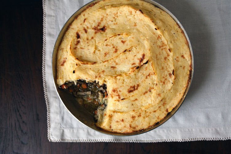 Vegan Lentil Shepherd’s Pie with Parsnip and and Potato Mash