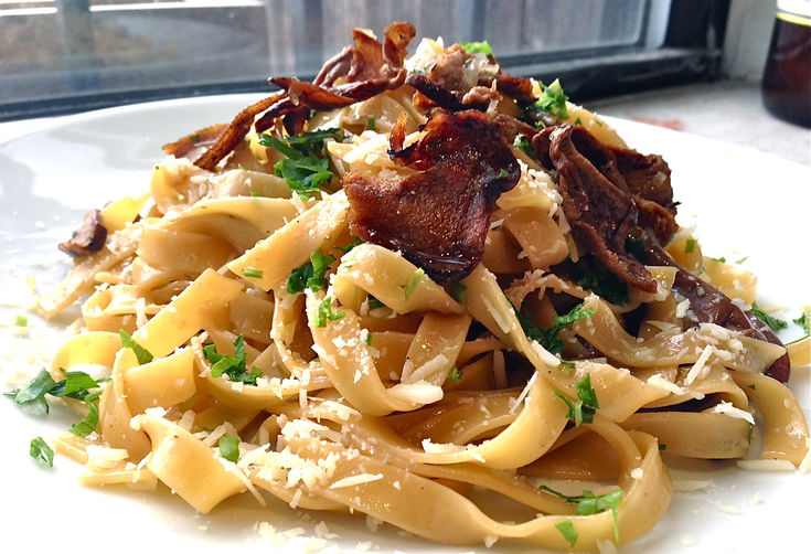 Fettuccine with Sautéed Porcini