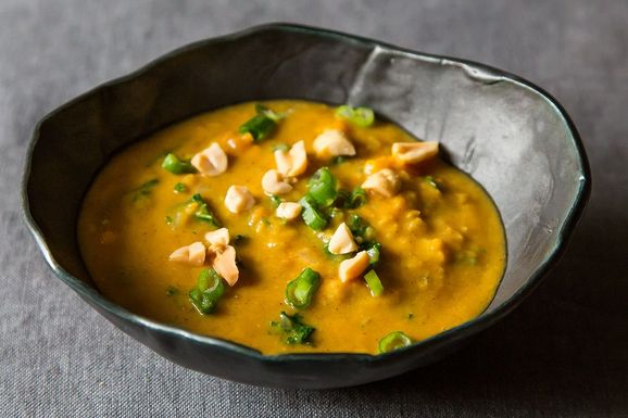 Yam and Peanut Stew with Kale