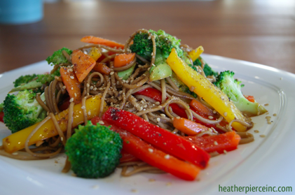 Colorful Veggie Stir Fry with Soba Noodles