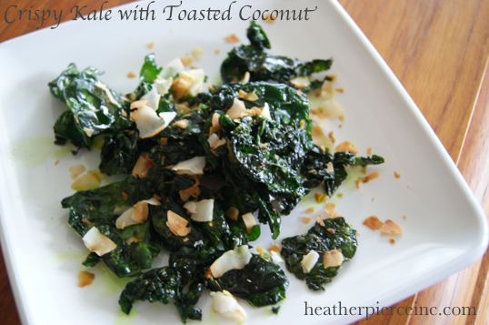 5 Minute Crispy Coconut Kale