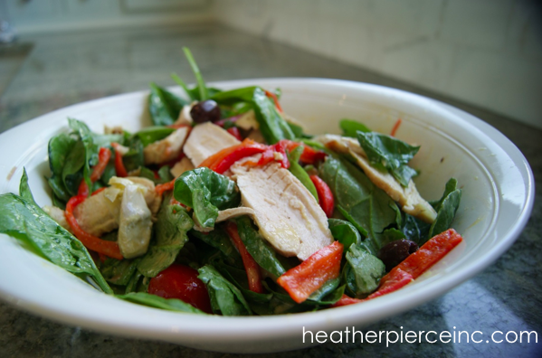 Mediterranean Salad with Broiled Chicken