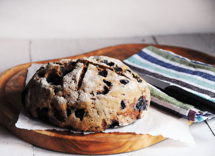 blueberry, oat & buckwheat loaf