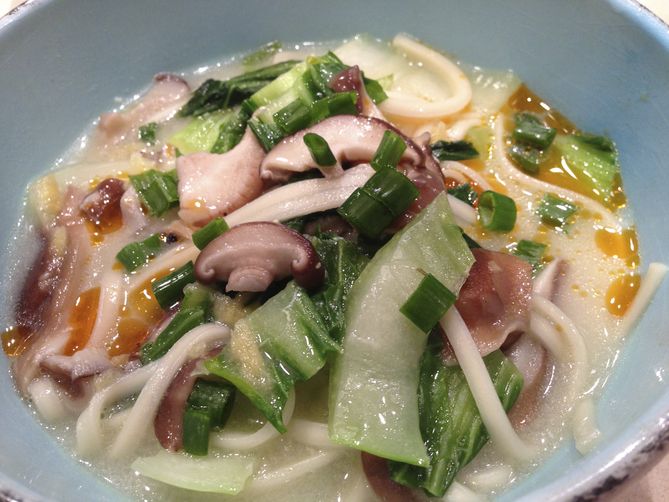 The Ultimate Easy Udon with Shiitake and Bok Choy recipe on