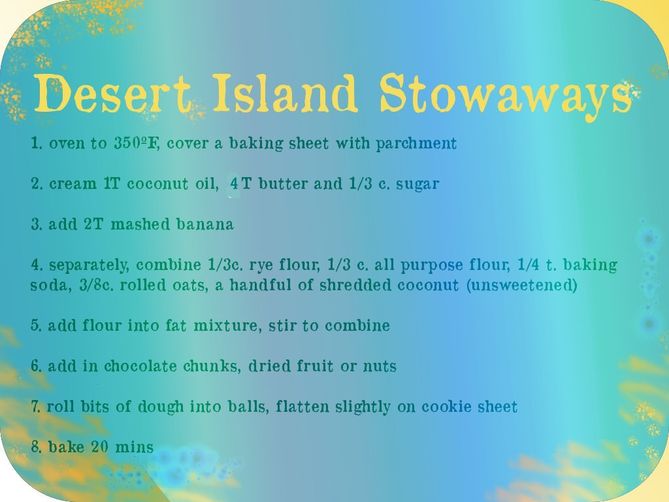 Desert Island Stowaways (Cookies)