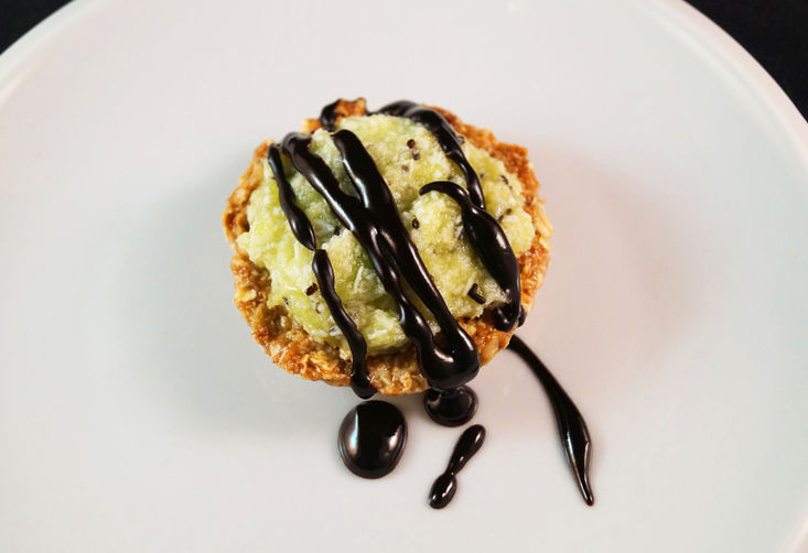 No Bake Kiwi & Coconut Tart with Dark Chocolate Almond Drizzle